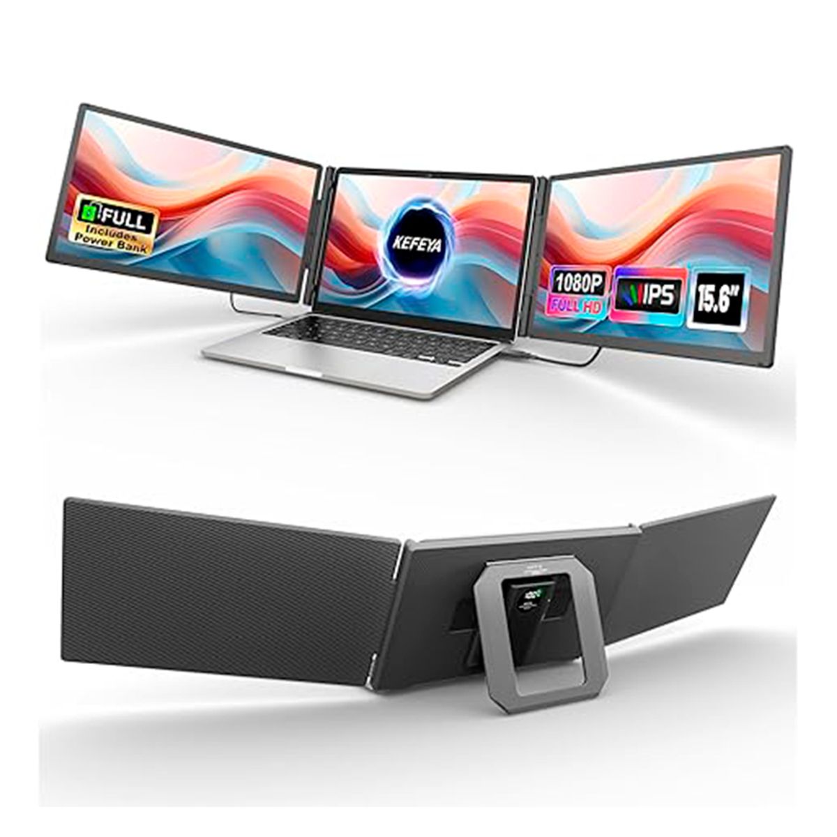 GENERICO - Extensor Dual De Monitor 15.6 Para Portatiles De 13-17 Fhd 1920x1080 Ips Usb-CHdmi