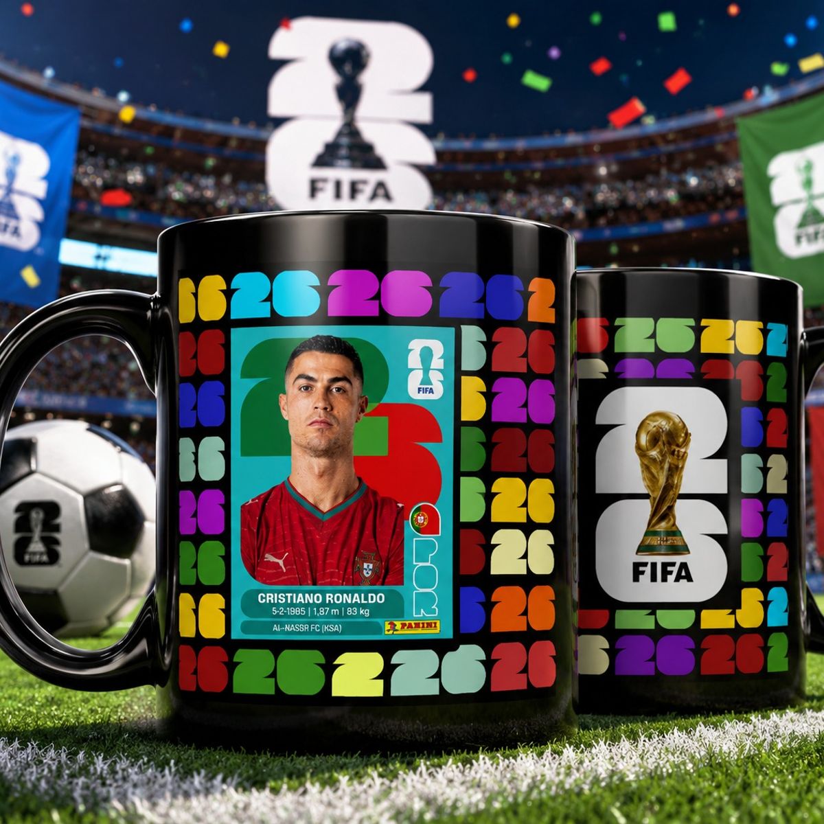 TAZA DE CRISTIANO RONALDO  - COPA MUNDIAL 2026 - EL BICHO, marca GENERICO - Foto Principal
