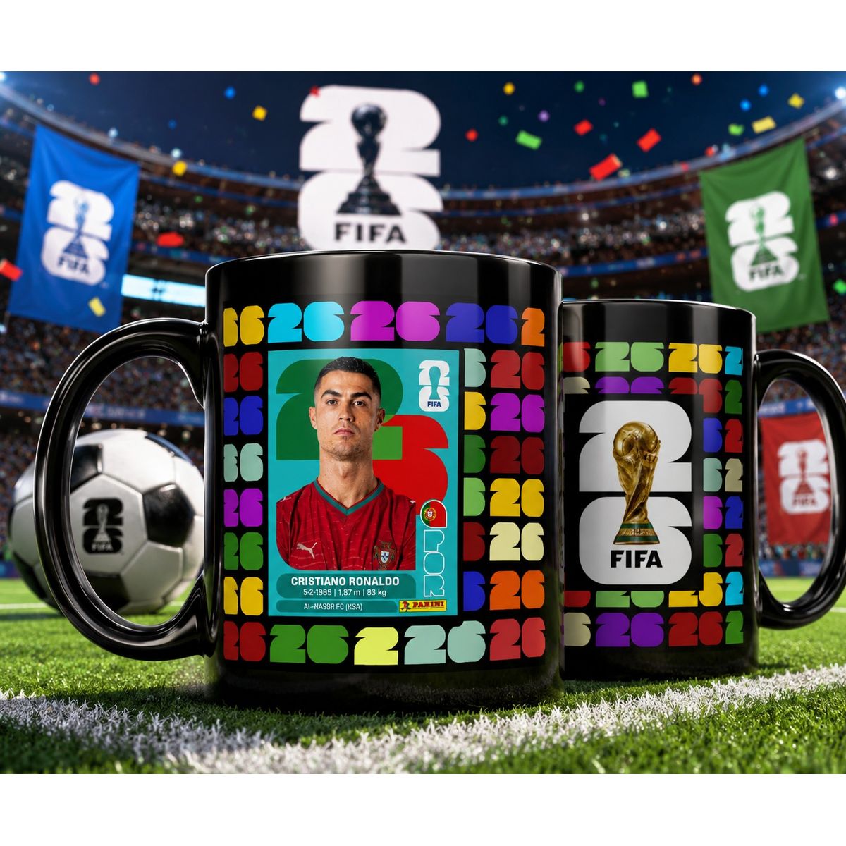 TAZA DE CRISTIANO RONALDO  - COPA MUNDIAL 2026 - EL BICHO, marca GENERICO - Foto Principal