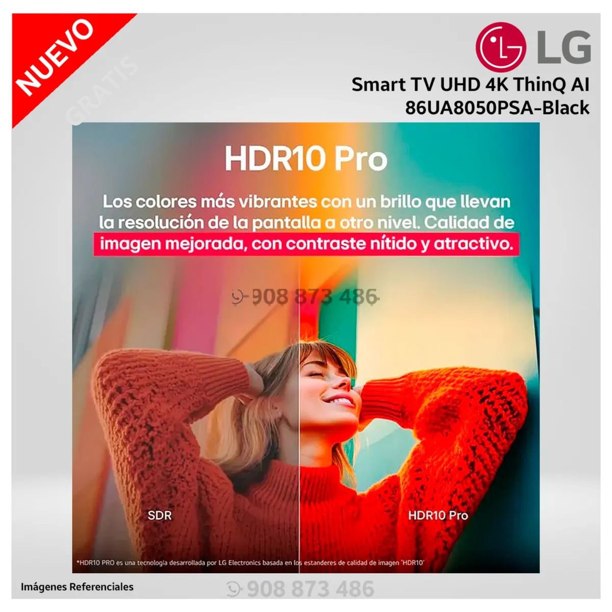 LG - Televisor LG 86” 4K UHD ThinQ AI 86UA8050PSA Smart TV - Modelo Nuevo