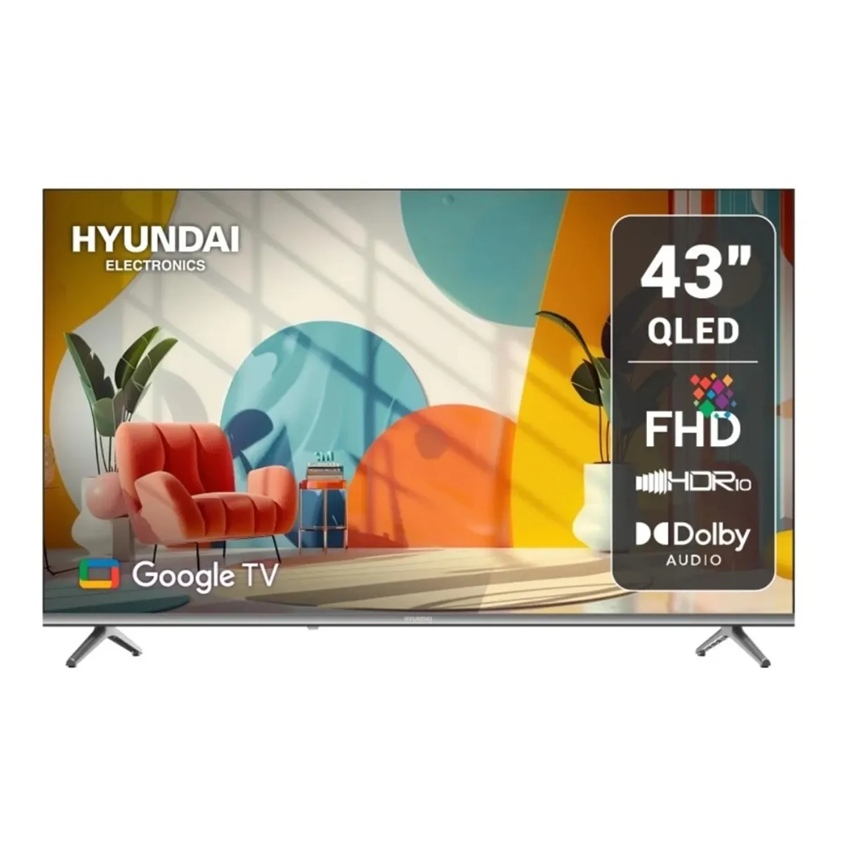 HYUNDAI - Televisor Hyundai 43" HYLED4326QG 2025 FHD 1920x1080 Google TV