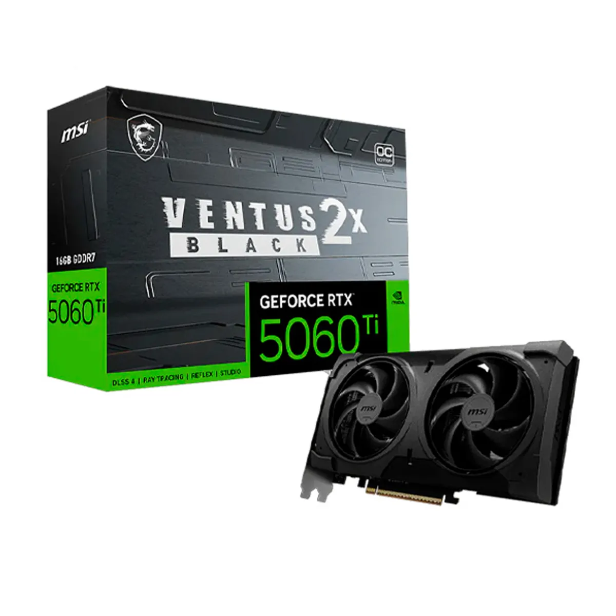 Msi - Tarjeta De Video Msi Geforce Rtx 5060 Ti Ventus 16Gb Oc Velocidad Gddr7
