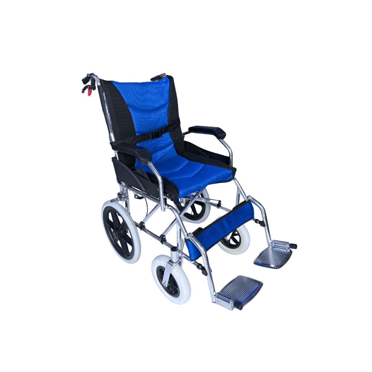 SALUX - SILLA DE PASEO ALUMINIO CON FORRO DE NAILON ACOLCHADO AZUL