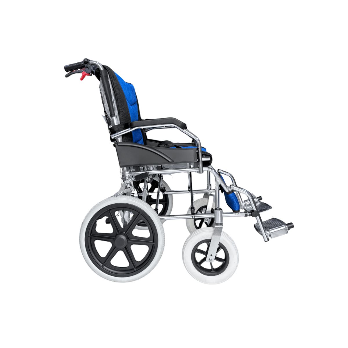 SALUX - SILLA DE PASEO ALUMINIO CON FORRO DE NAILON ACOLCHADO AZUL