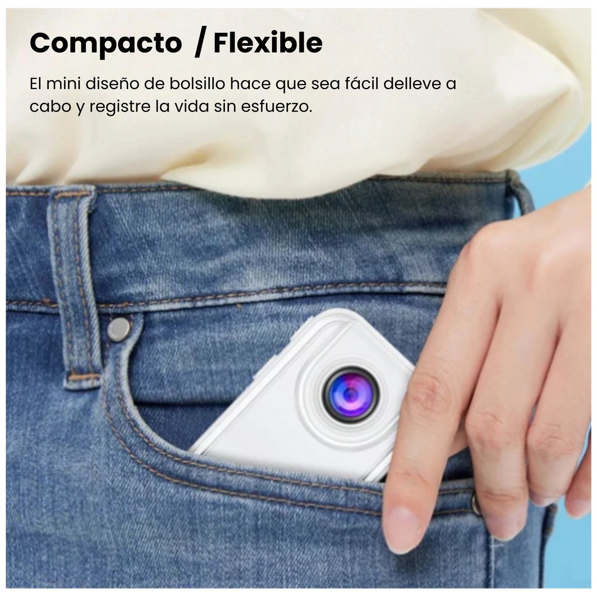 SEISA - Mini Camara Deportiva Portátil 1080P Body Cam Corporal HDR Gran Angular 130  Grados
