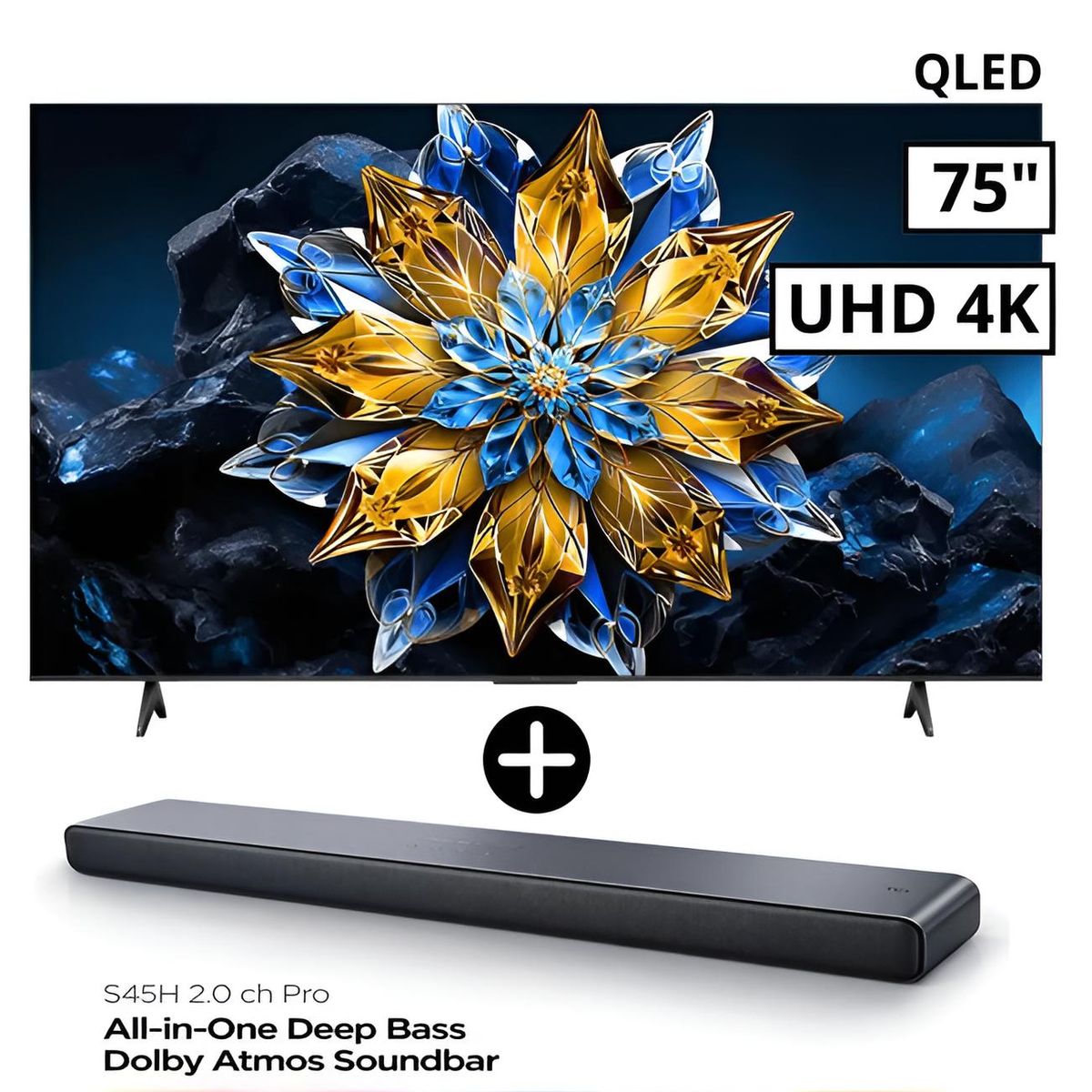 TELEVISOR TCL QLED 75 UHD 4K SMART TV 75T6C + SOUNDBAR TCL, marca TCL - Foto Principal