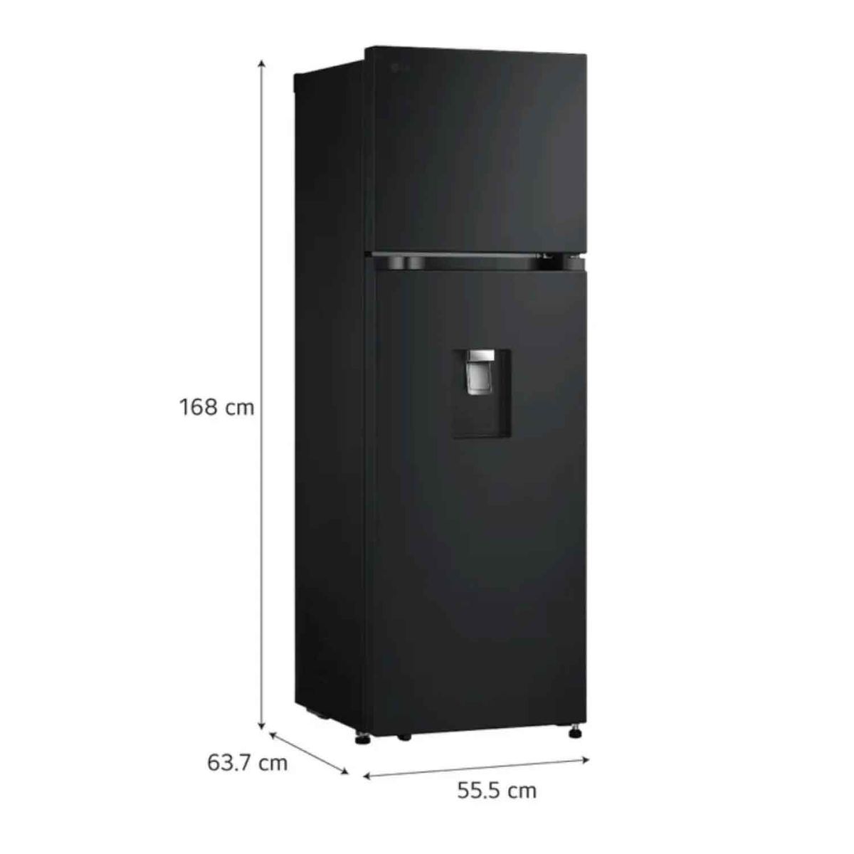 LG - Refrigeradora LG 262L Linear Cooling VT26WPM Negro Mate