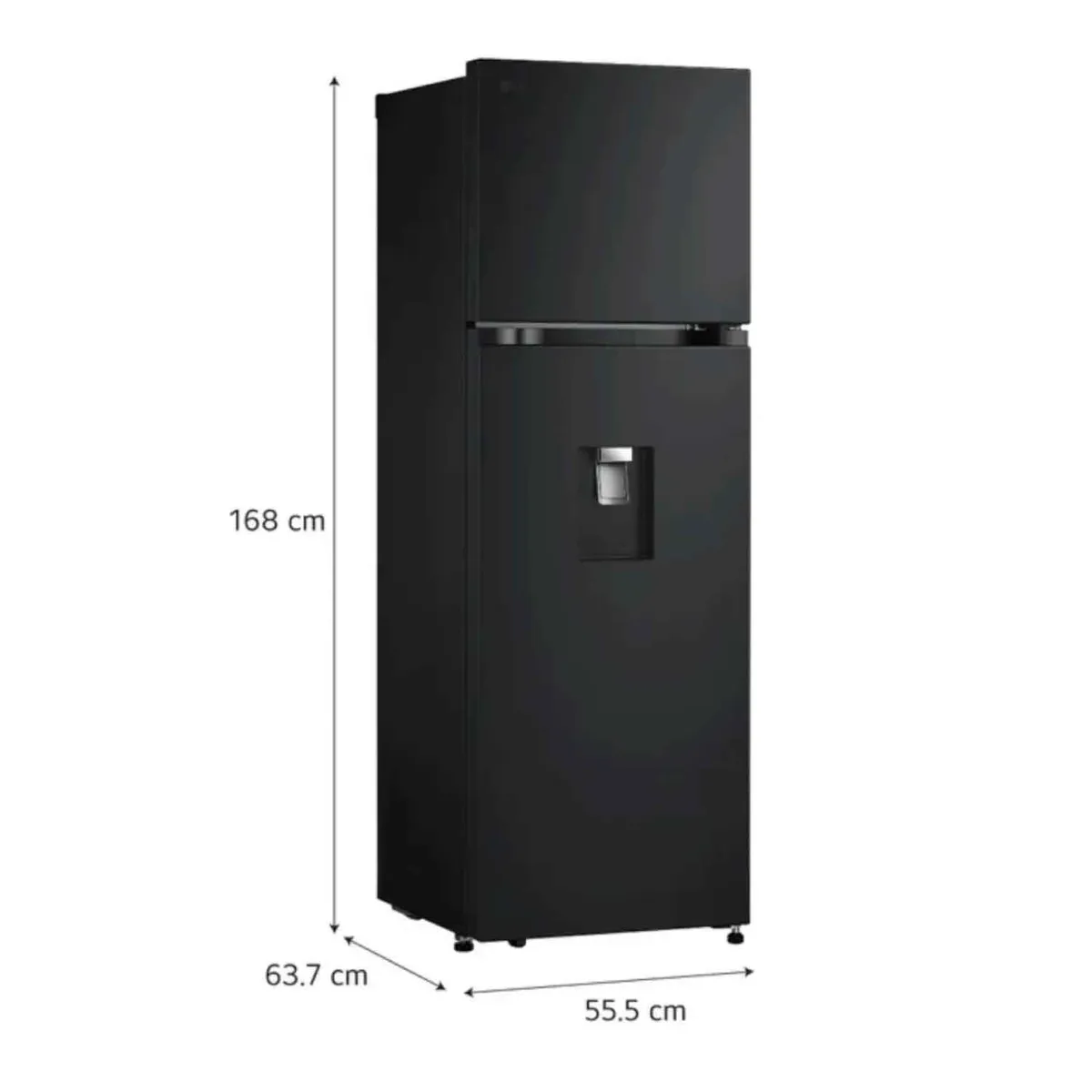 LG - Refrigeradora LG 262L Linear Cooling VT26WPM Negro Mate