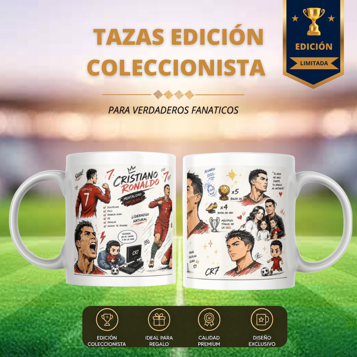 TAZA DE CRISTIANO RONALDO  - COPA MUNDIAL 2026 - EL BICHO, marca GENERICO - Foto Principal
