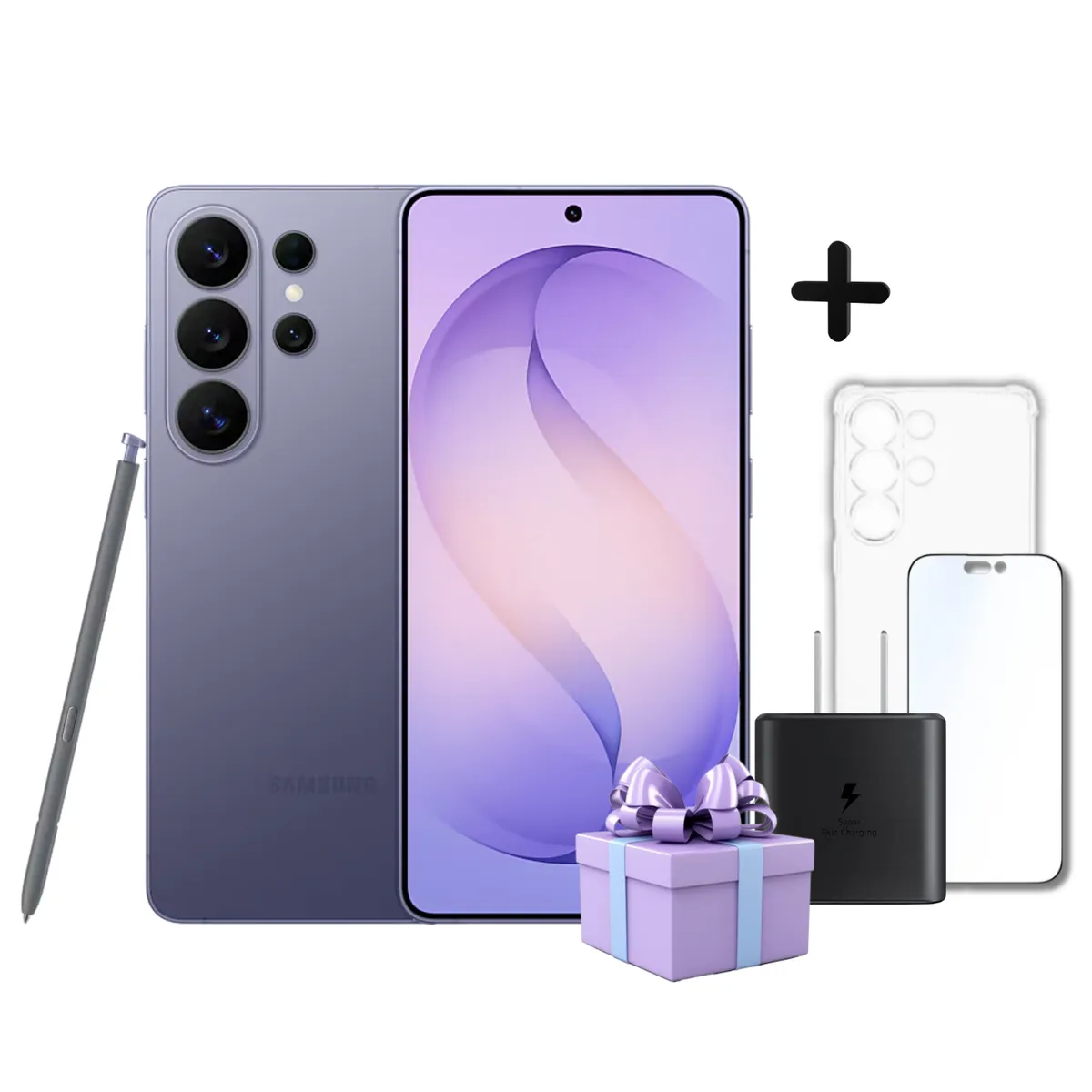 SAMSUNG - GALAXY S26 ULTRA 256GB -12GB RAM - COBALT VIOLET + CASE + MICA + CARGADOR DE 45W