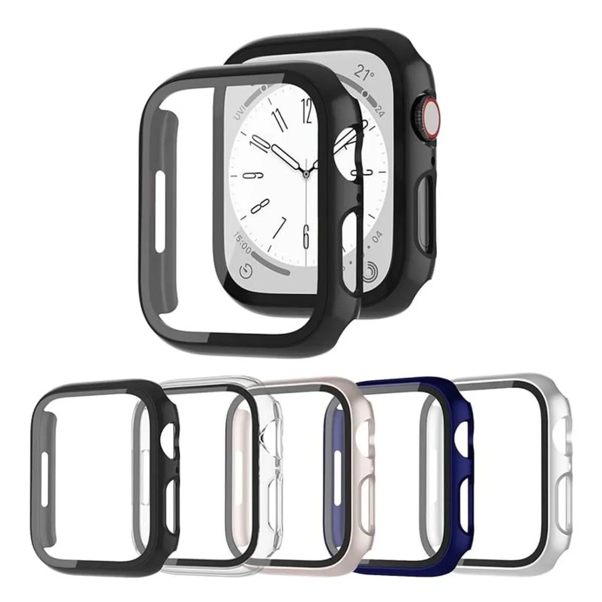 GENERICO - CASE BUMPER PARA APPLE WATCH 40MM -NEGRO Y