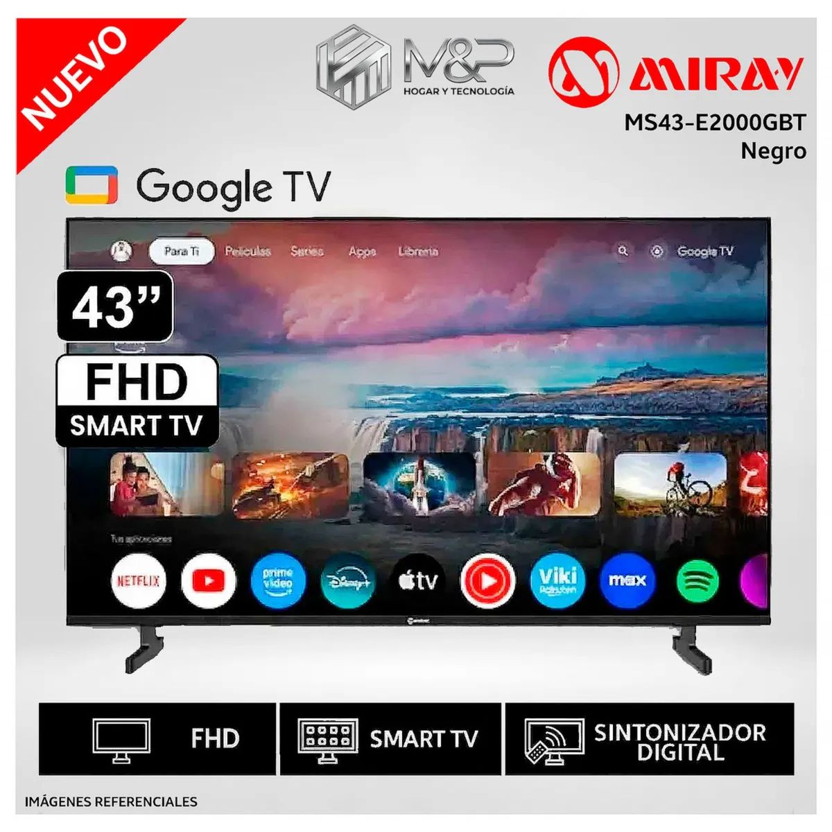 MIRAY - Televisor Miray Google TV LED FHD 43 MS43-E2000GBT