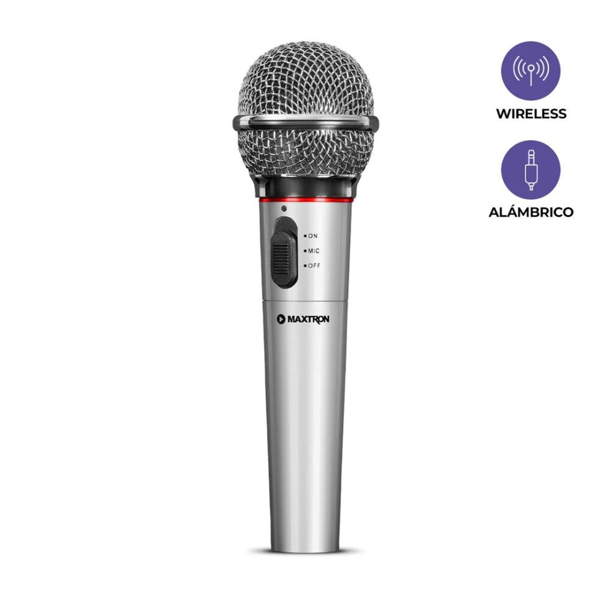 MAXTRON - Kit de Micrófono Maxtron MX600 Alámbrico e Inalámbrico