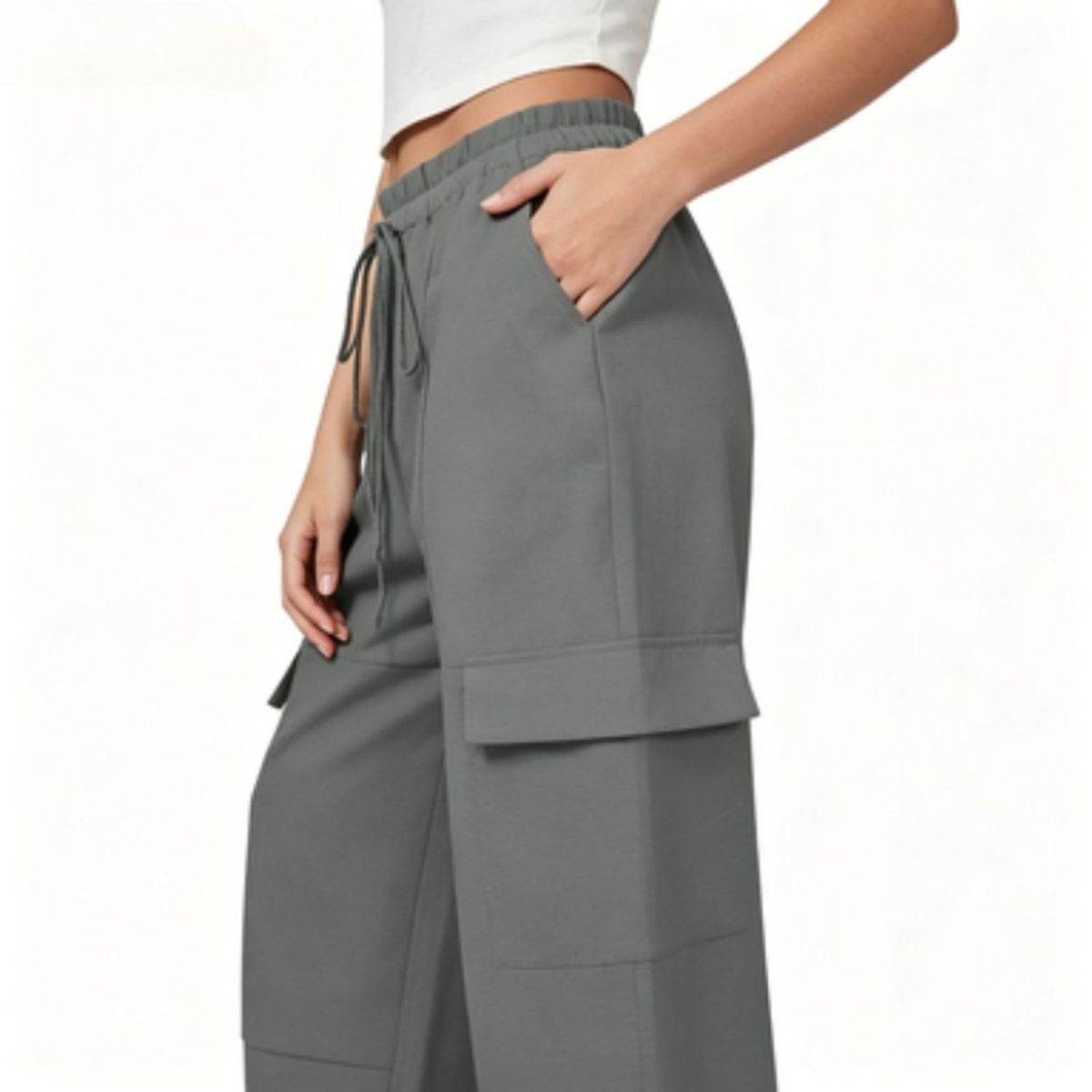 TIOZONEY - Pantalón Mujer - Gris
