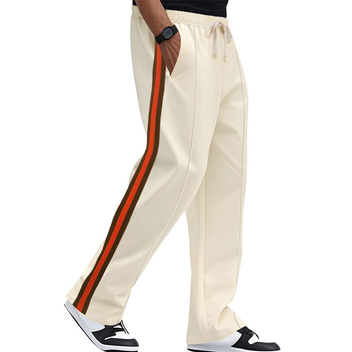 TIOZONEY - Pantalón Hombre - Blanco
