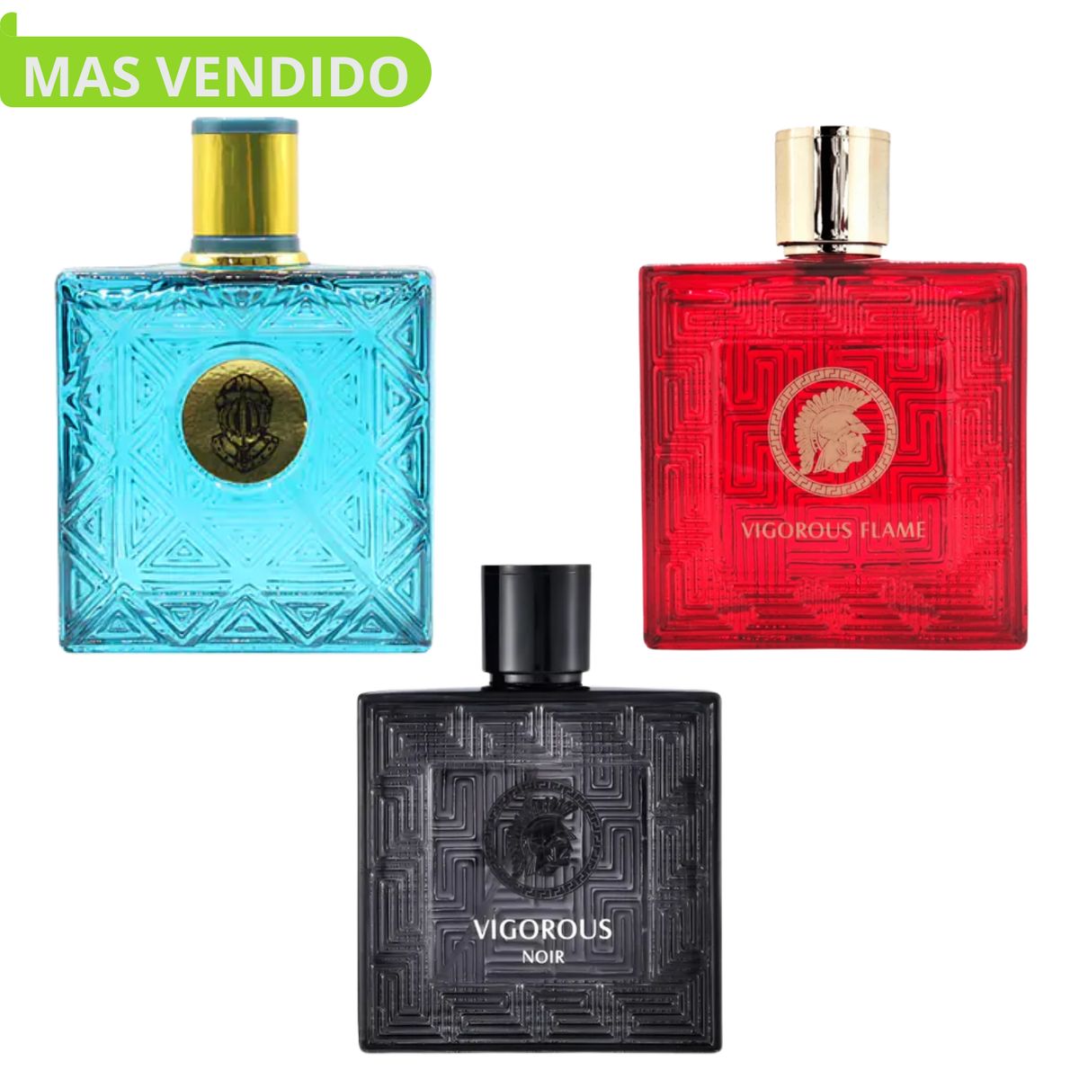 GENERICO - Set 3 Perfumes Caballero Elegante Fragancia Eros Dupe