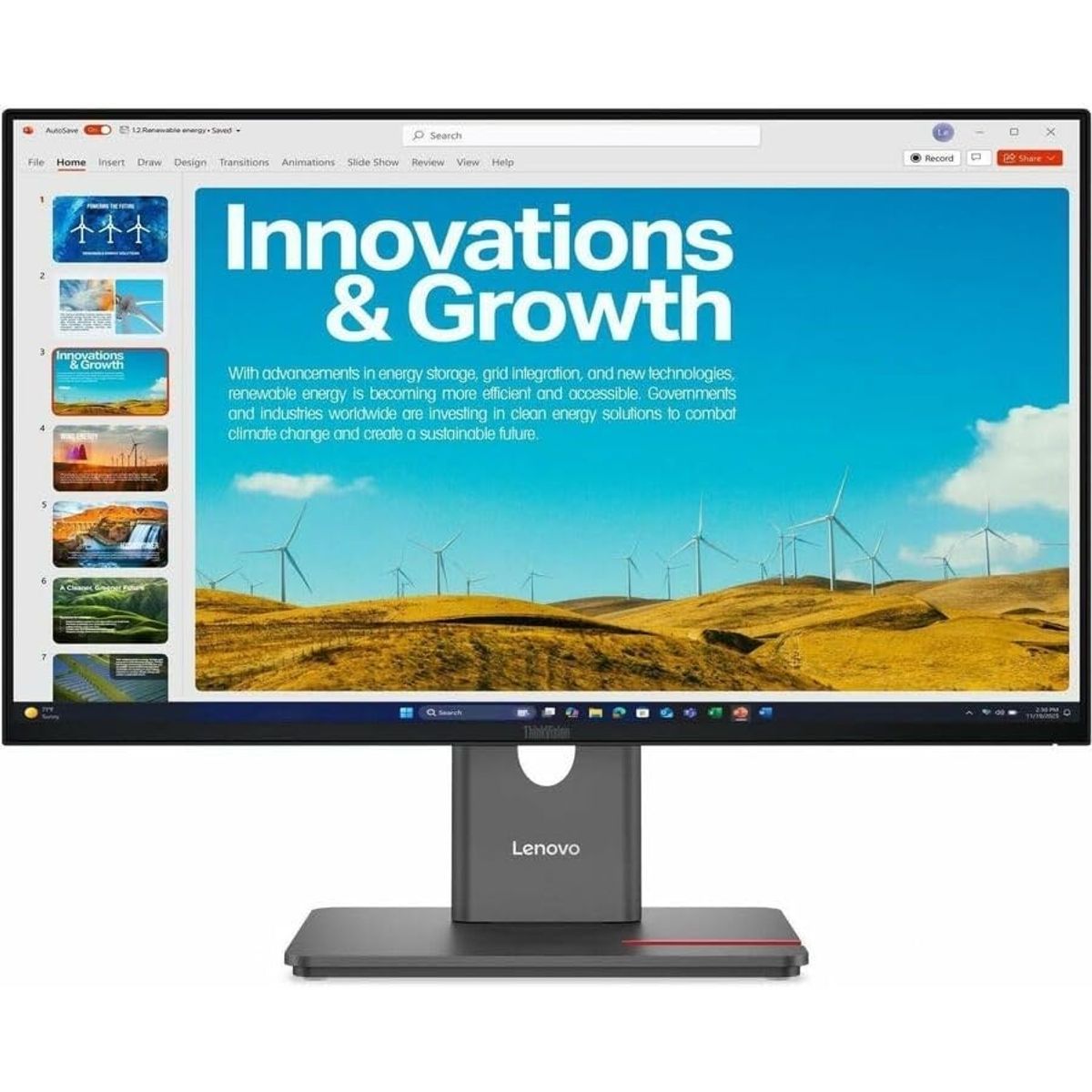 LENOVO - Monitor Lenovo 24 ThinkVision T24D-40 WLED FHD IPS 120Hz 4ms Pivote