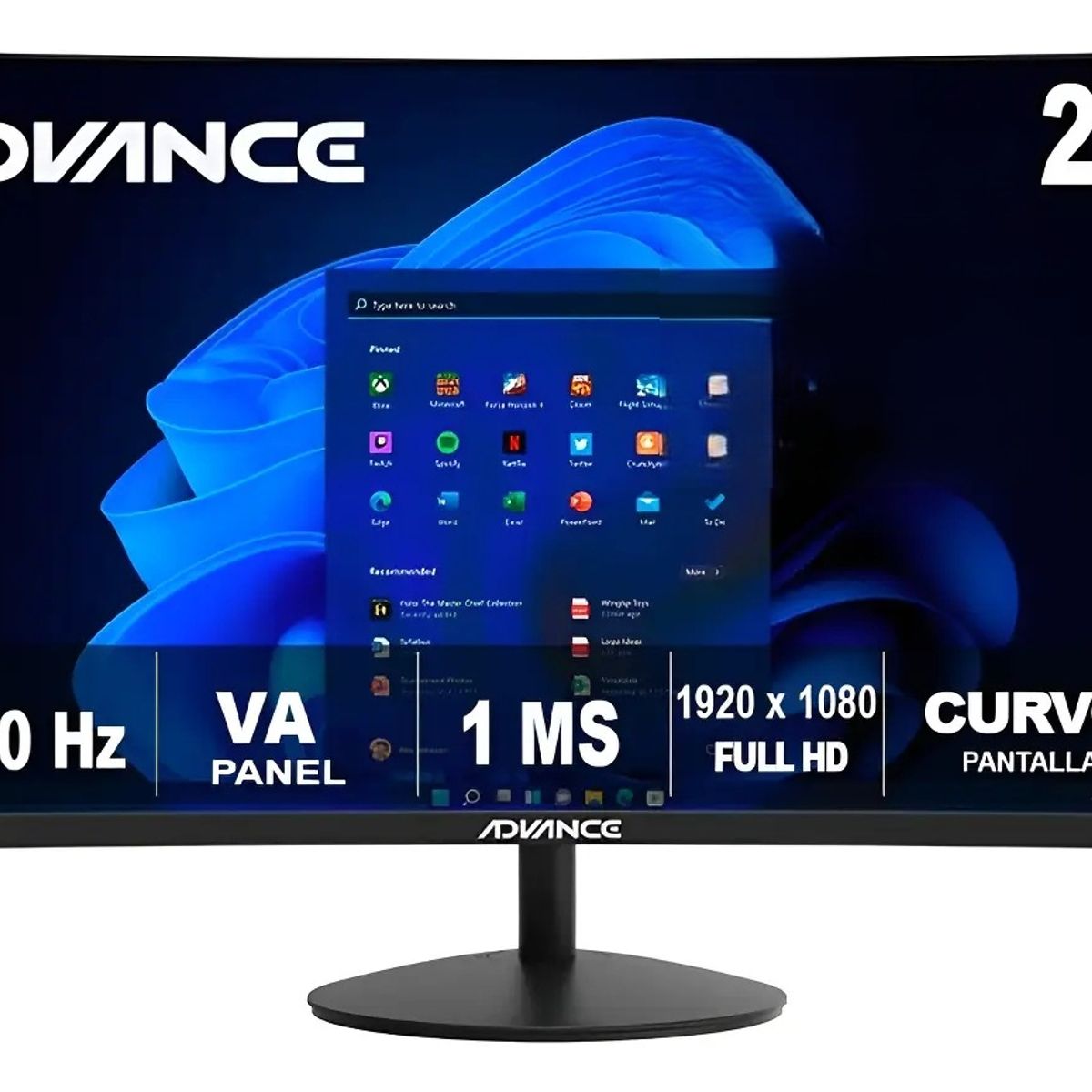 ADVANCE - Monitor Advance 27 ADV-2751S Curvo FHD VA 100Hz 1ms