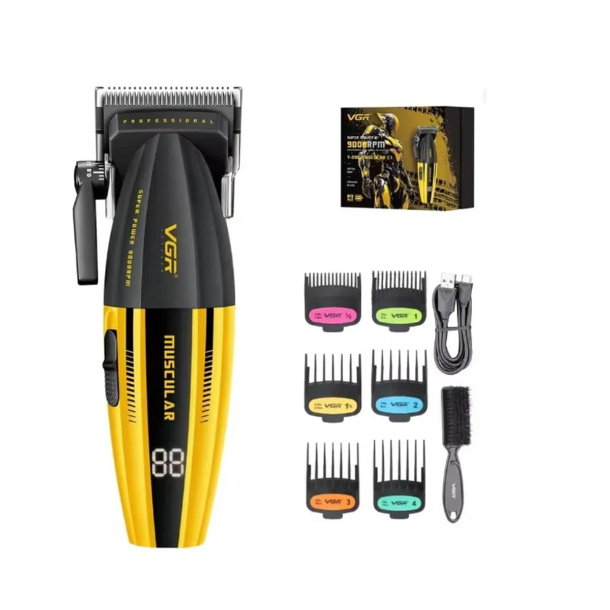 VOYAGER - Combo Barber VGR Trimmer + Clipper V285 & 285T 9000rpm Baberia
