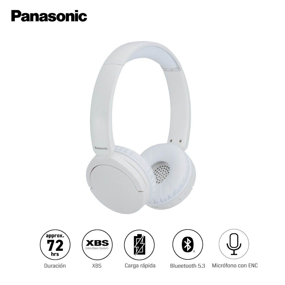 Panasonic - Audífonos Bluetooth HF630 Blanco - 72 Horas