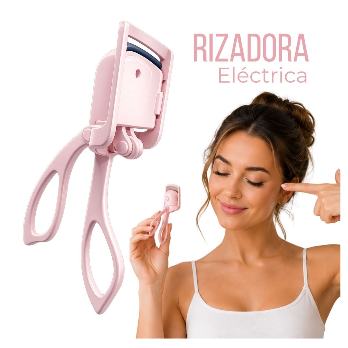 OEM - Rizadora De Pestañas Eléctrica Rosa Portátil De Plástico ABS