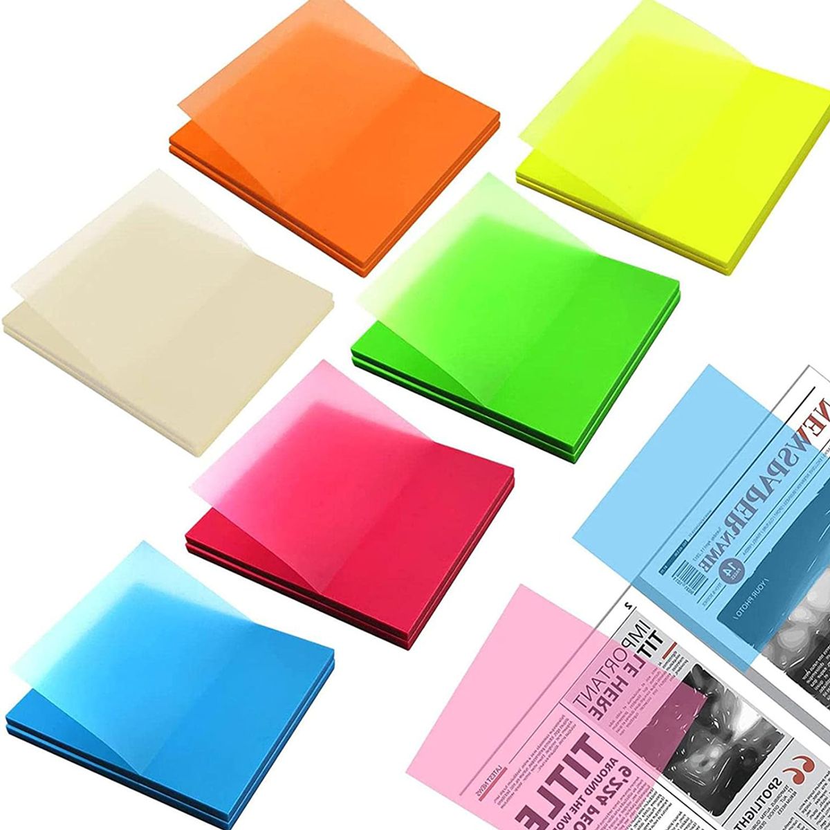 INSPIRA - Post It Transparentes Notas Adhesivas 300 hojas