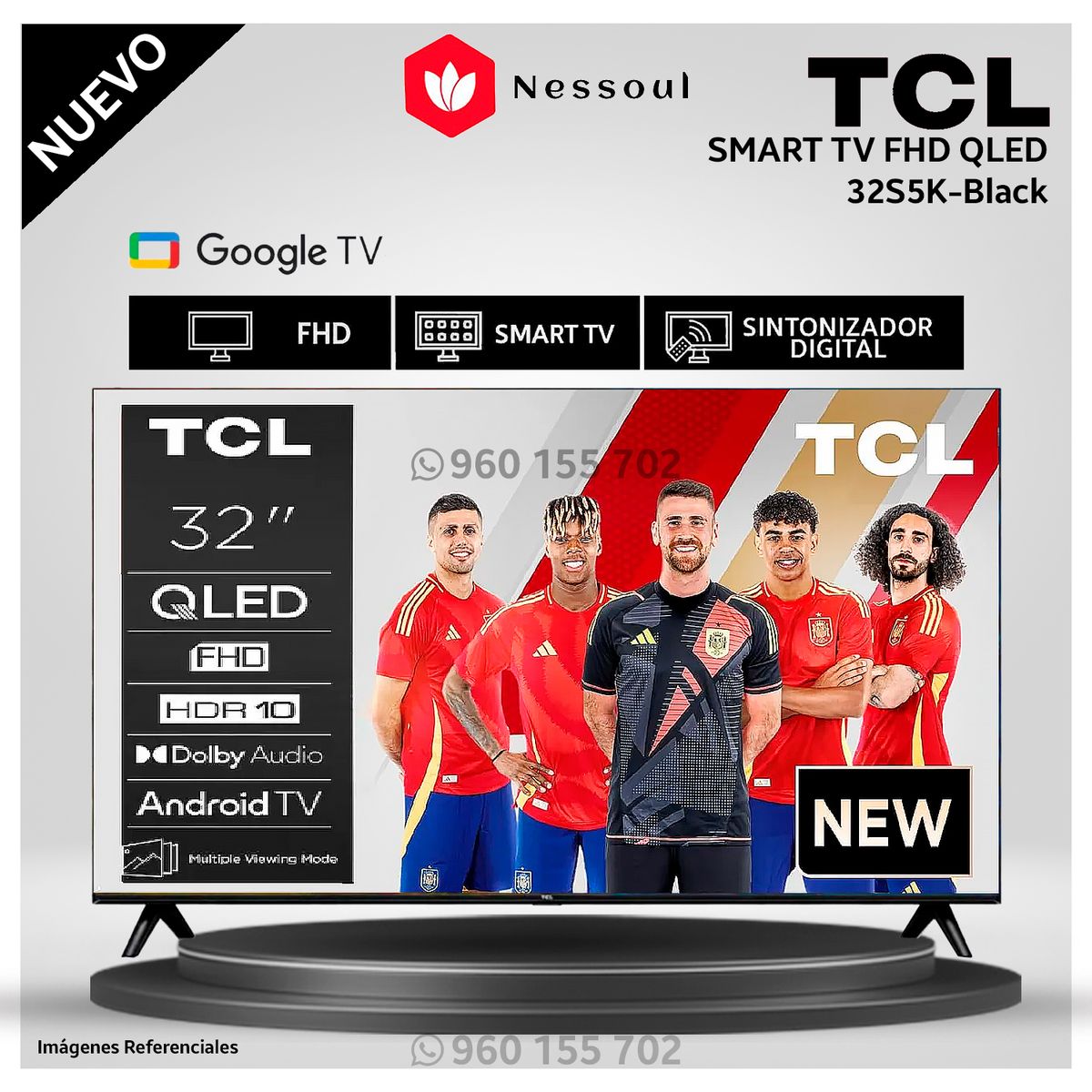 TCL - Televisor TCL 32 QLED FHD Smart TV 32S5K Google TV - Modelo Nuevo