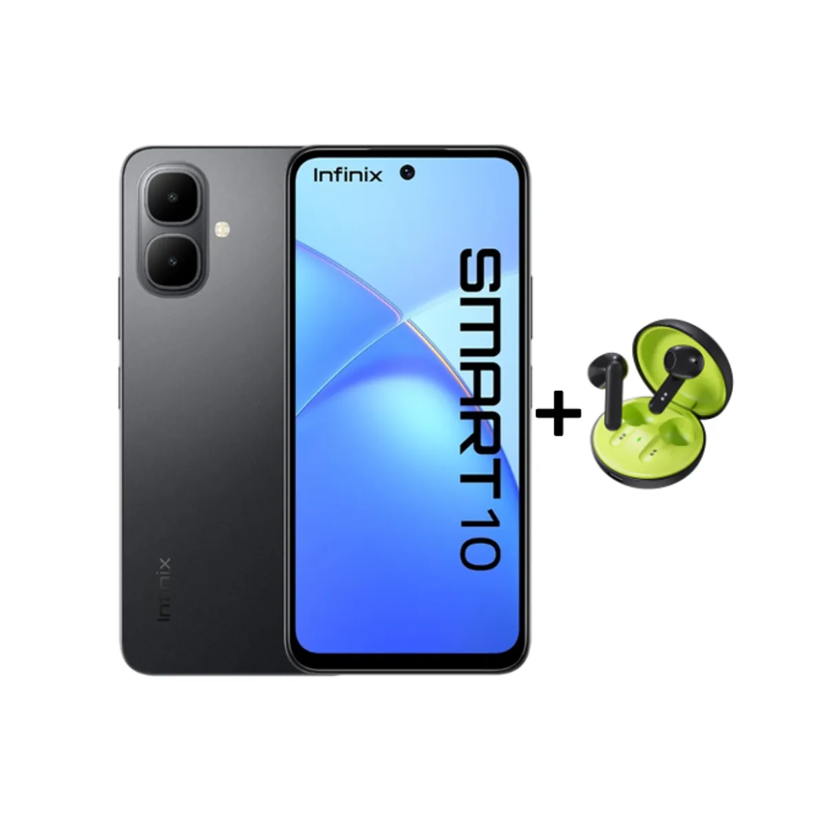 INFINIX - INFINIX SMART 10 COLOR NEGRO - 4+4RAM 256GB- 4G + AUDIFONOS INFINIX DE REGALO-REGISTRADO