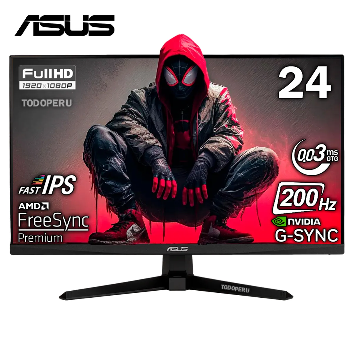 ASUS - Monitor ASUS TUF Gaming VG249Q5A 23.8 Pulg FHD IPS HDMI DP Earphone-out Parlante 2Wx2