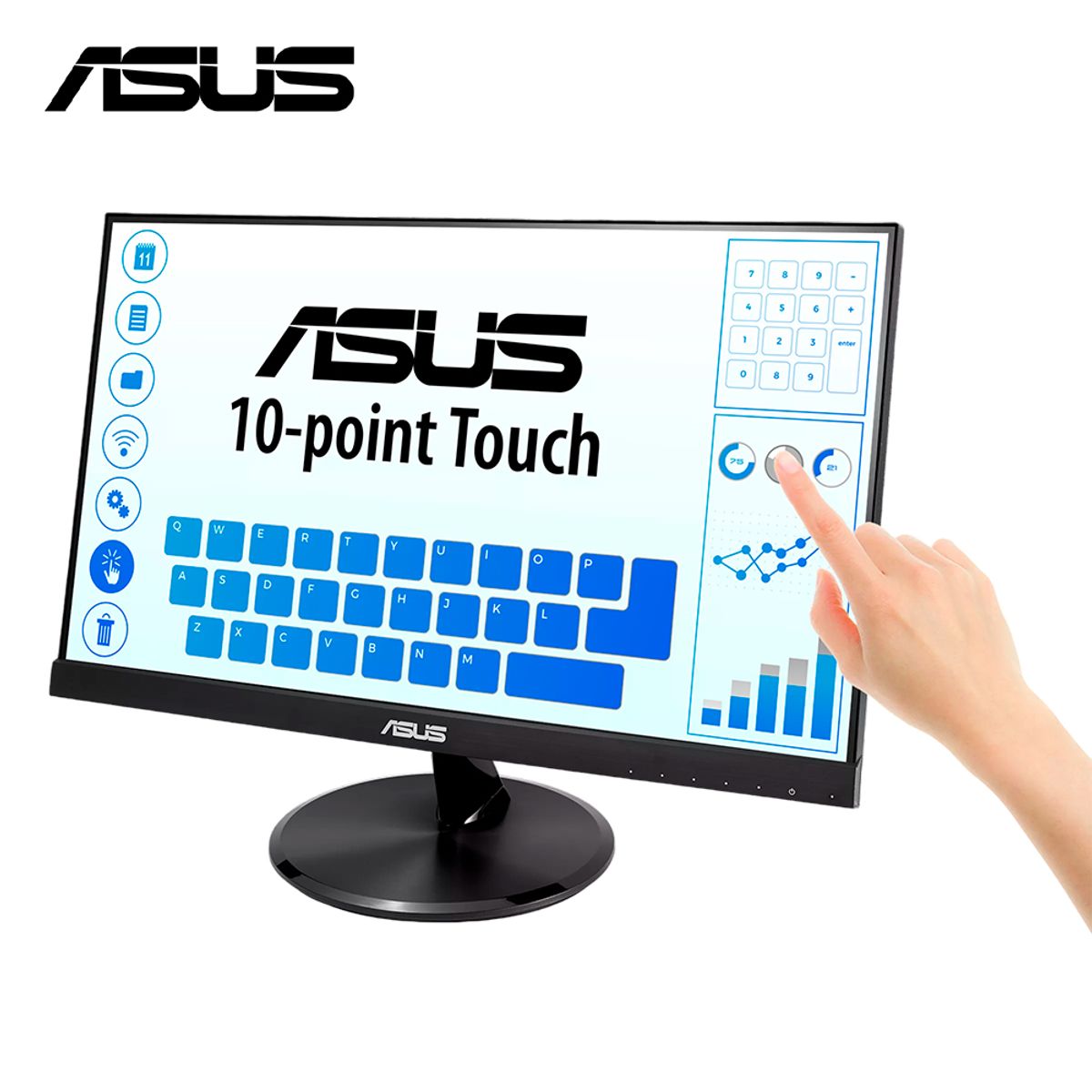 ASUS - Monitor Plano Multitactil ASUS VT229H, 21.5 FHD IPS 1920x1080 HDMI x1VGA x1