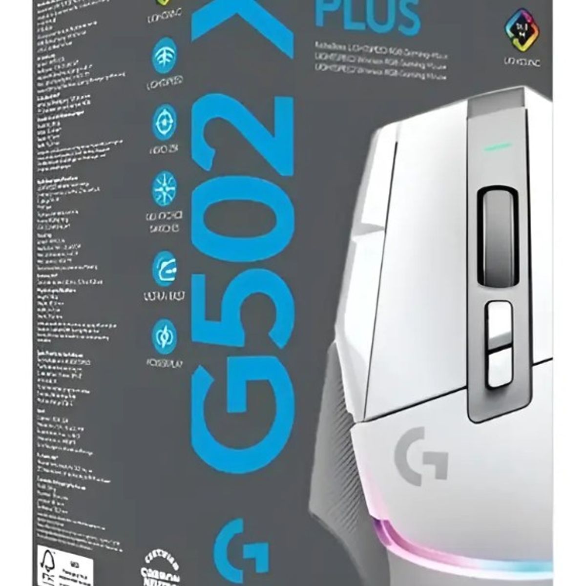 LOGITECH - Mouse gamer inalámbrico recargable Logitech Serie G G502 X Plus