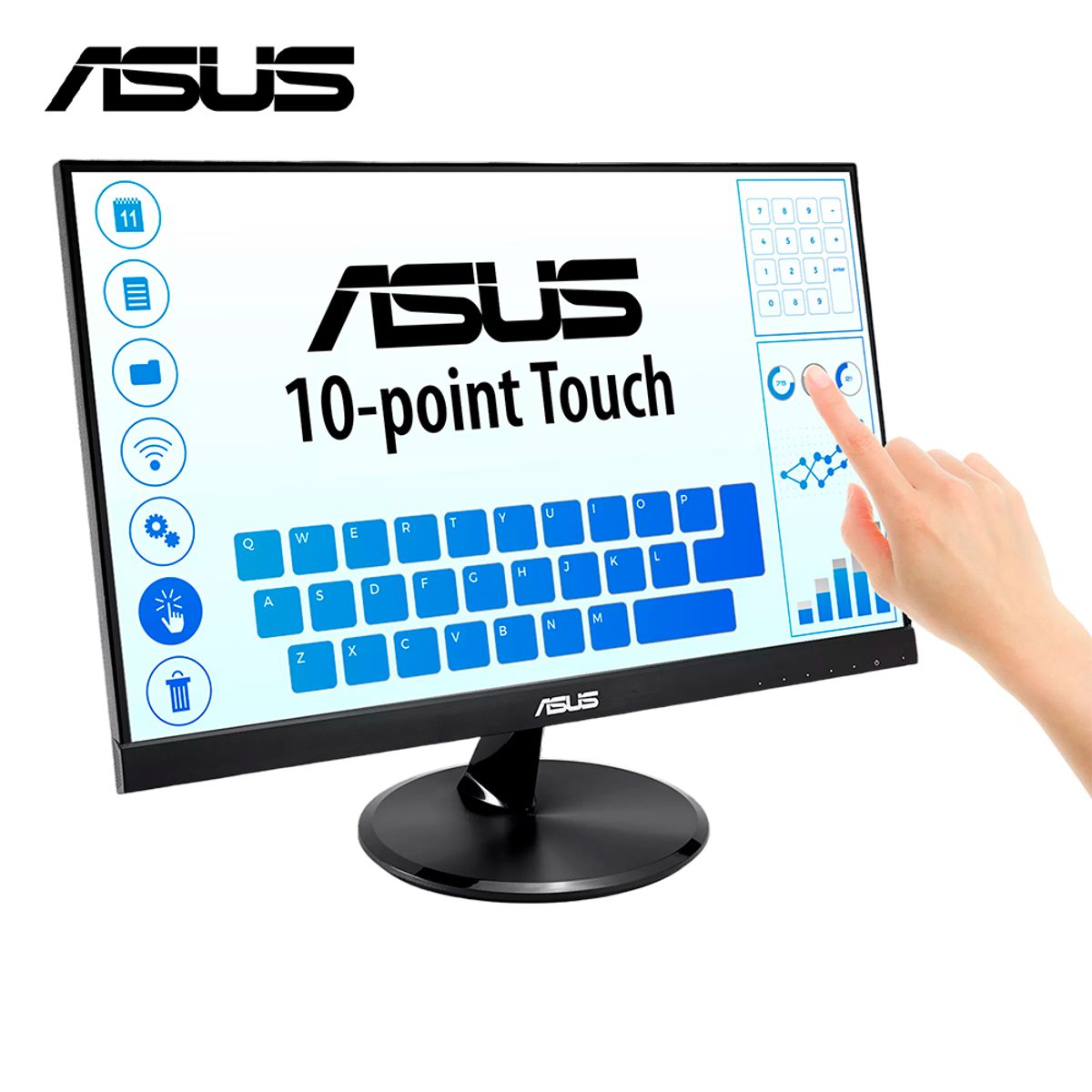 ASUS - Monitor Plano Multitactil ASUS VT229H, 21.5 FHD IPS 1920x1080 HDMI x1VGA x1