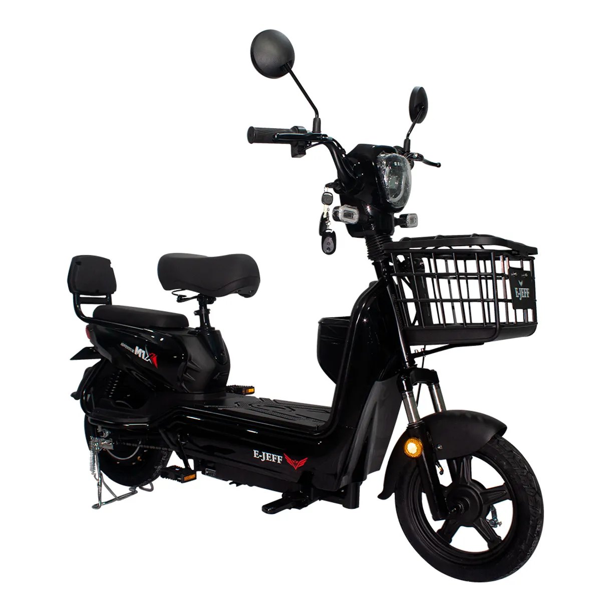 JEFF BIKE - BICIMOTO MODELO ADVENTURE COLOR NEGRO 40KM AUTONOMIA 35KMH VEL.MAX CON BATERIA DE GRAFENO