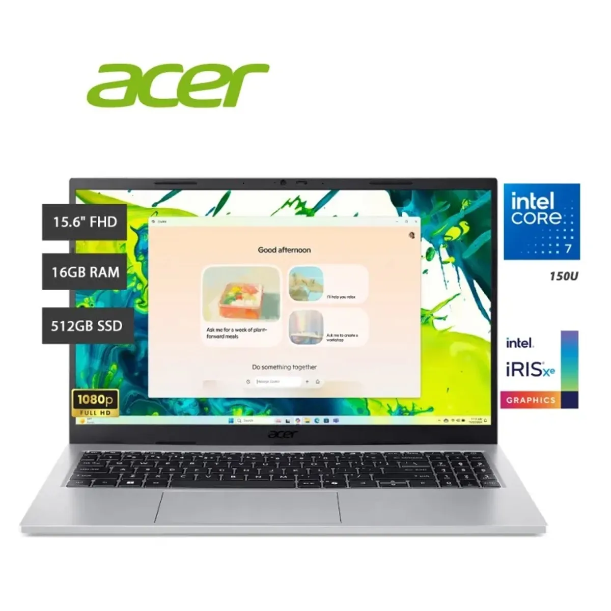 ACER - LAPTOP ACER ASPIRE GO 15 AG15-72PU2 I7-150U/16GB/512SSD/15.6".