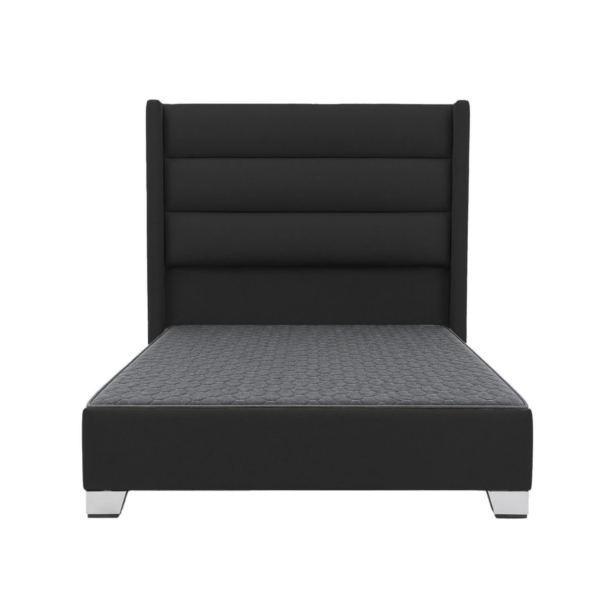 MUEBLES MACRUMO - Cama tapizada Lucio brazo recto - 1,5plz - Rosado