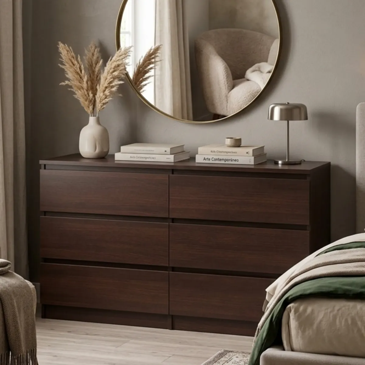 R&R MUEBLES - Comoda Moderna Sagara Marron R&R MUEBLES