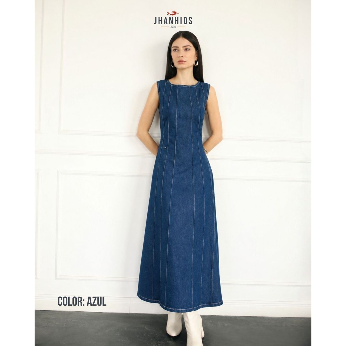 JHAN HIDS - Vestido denim stretch Mei