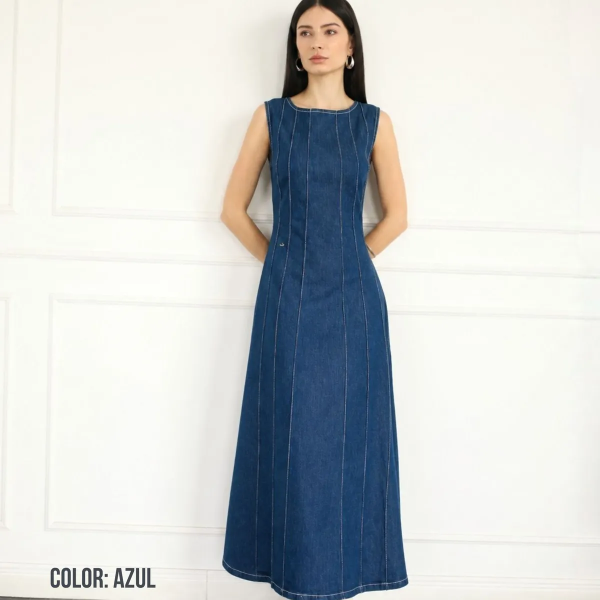 JHAN HIDS - Vestido denim stretch Mei