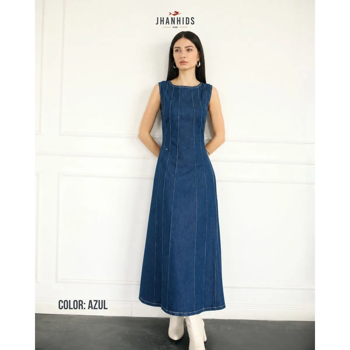 JHAN HIDS - Vestido denim stretch Mei