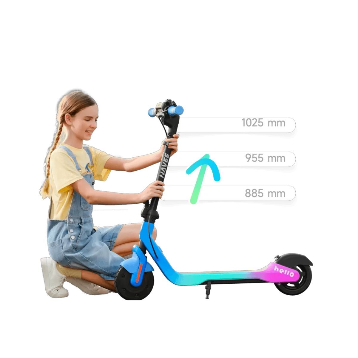 NAVEE - Scooter Eléctrico para Niños NAVEE Kids Electric Scooter K100 MAX Seguridad, Diversión y Tecnología