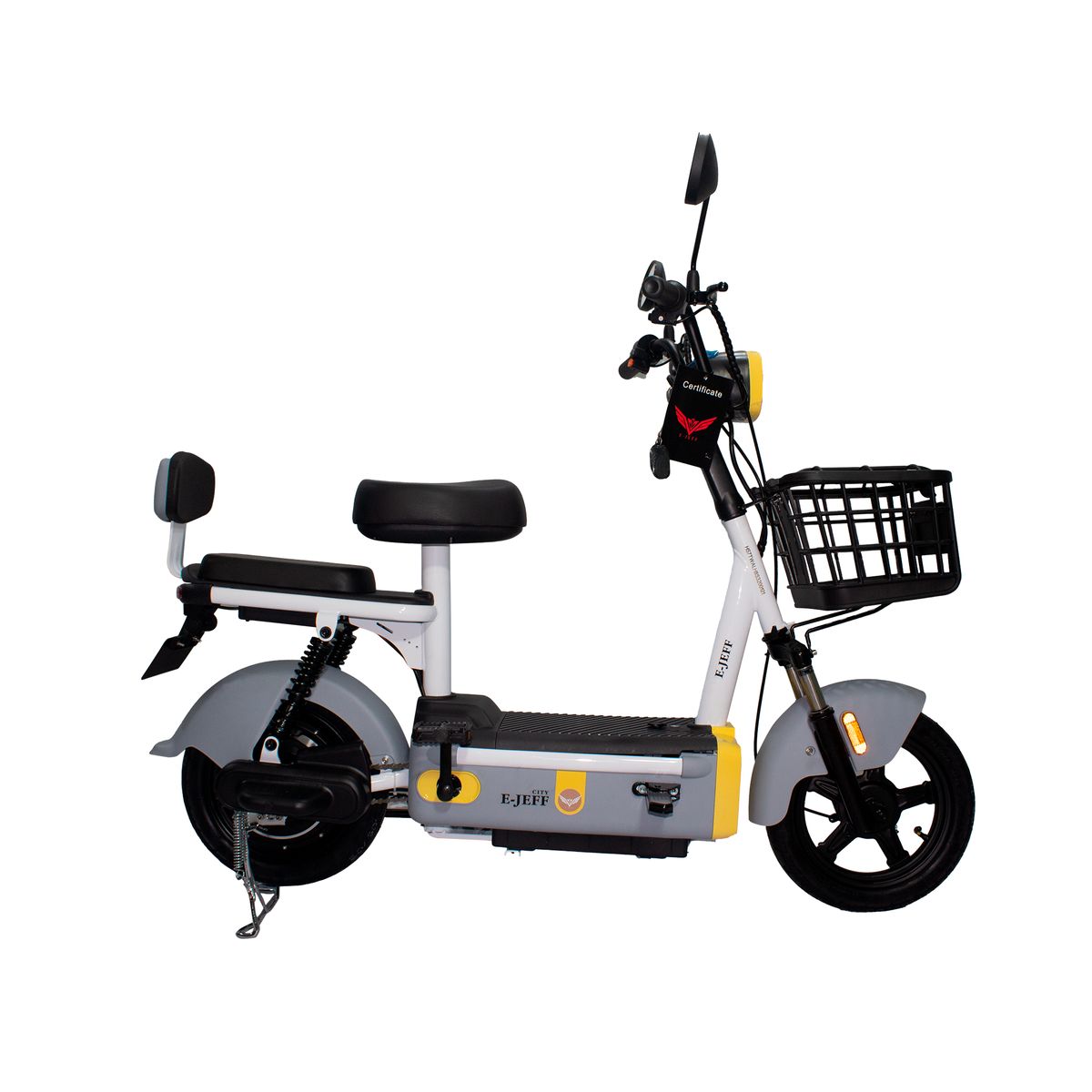 JEFF BIKE - BICIMOTO MODELO CITY COLOR GRIS 40KM AUTONOMIA 35KMH VEL.MAX CON BATERIA DE GRAFENO EXTRAÌBLE