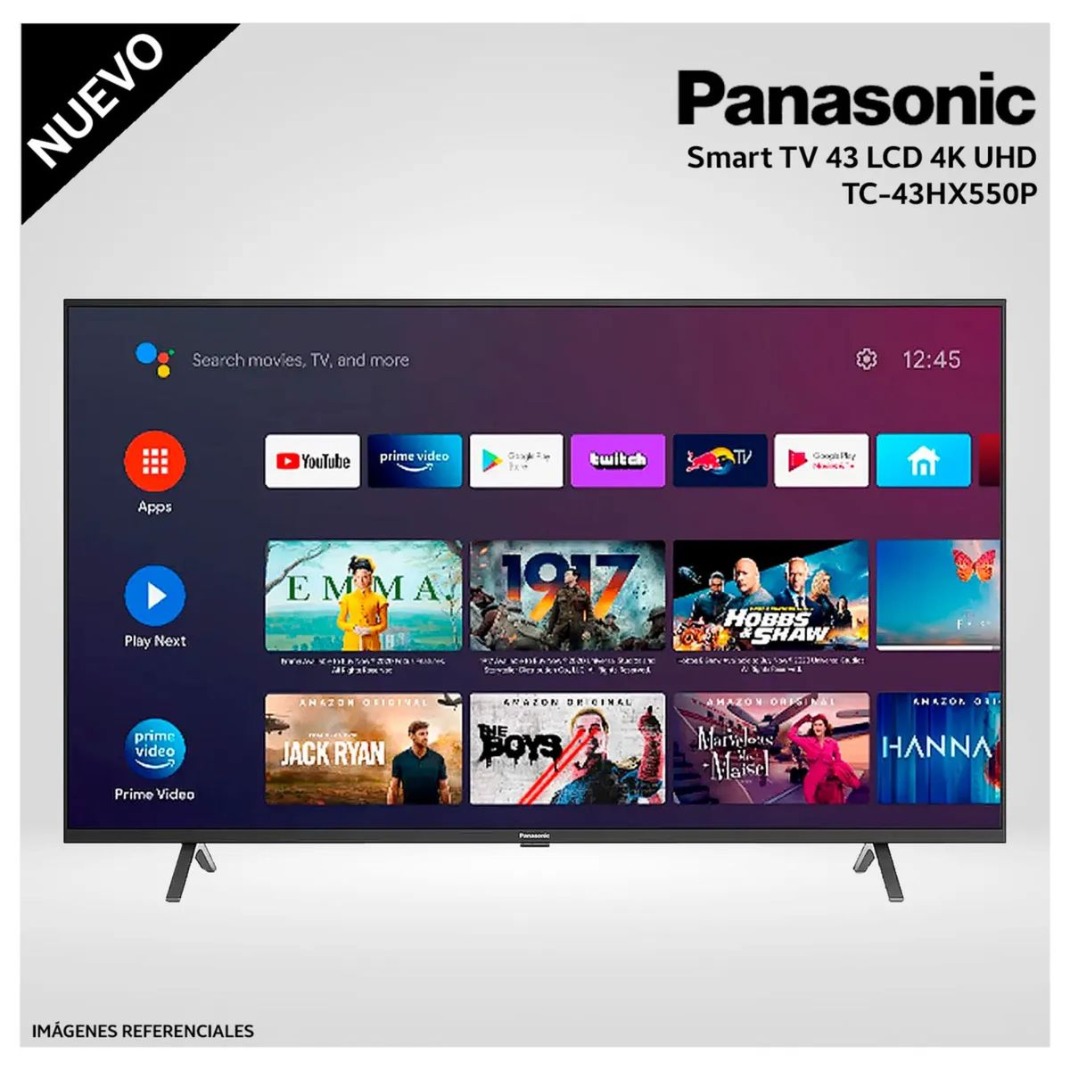 Panasonic - TV Panasonic 43´´ 4K UHD Smart TV LCD Android TC-43HX550P - Negro