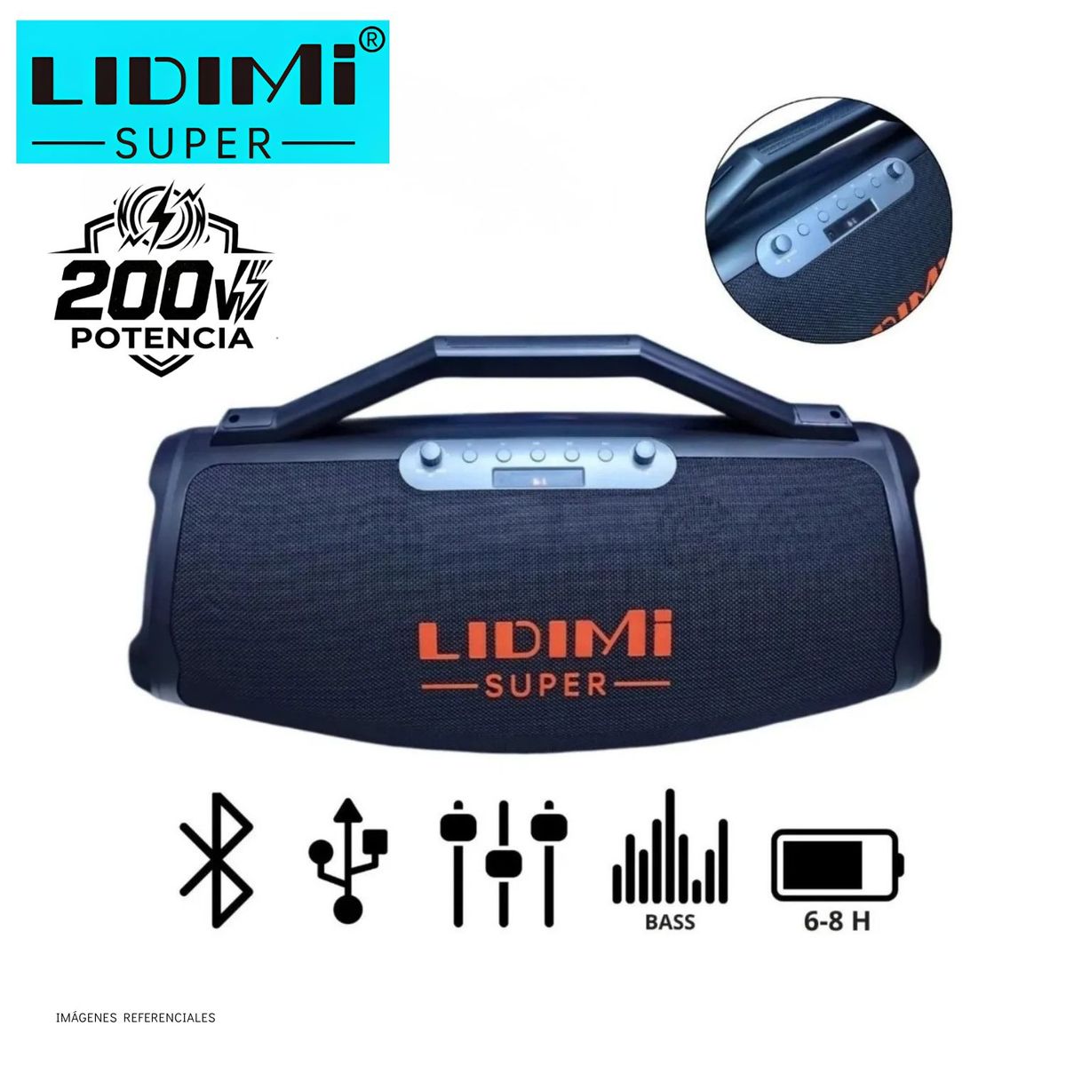 LIDIMI - Parlante Portatil Bluetooth LIDIMI D-S687 Audio Potente