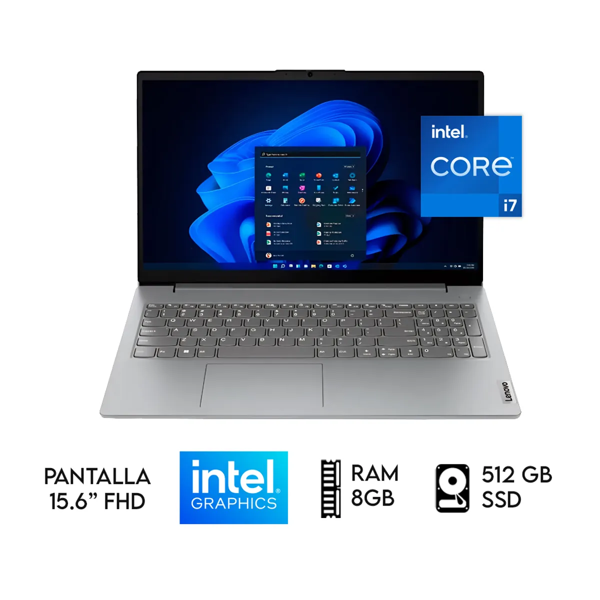 LENOVO - LAPTOP LENOVO V15 INTEL CORE i7-13620H RAM 8GB SSD 512GB 15.6 FHD» GRIS