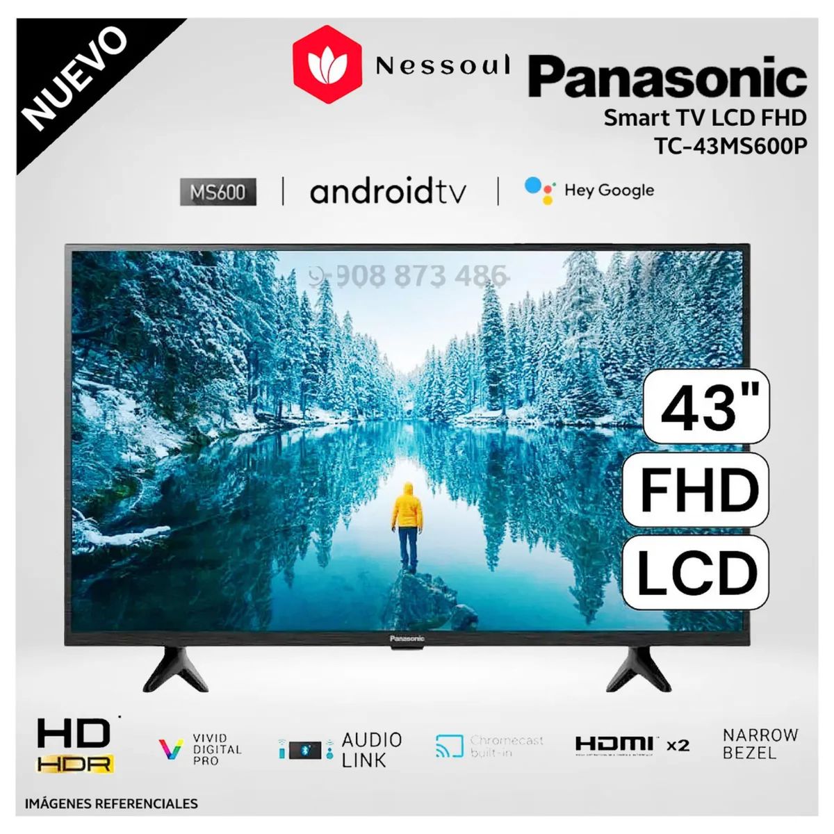 Panasonic - TV Panasonic 43´´ Smart FHD LCD - TC-43MS600P - Modelo Nuevo