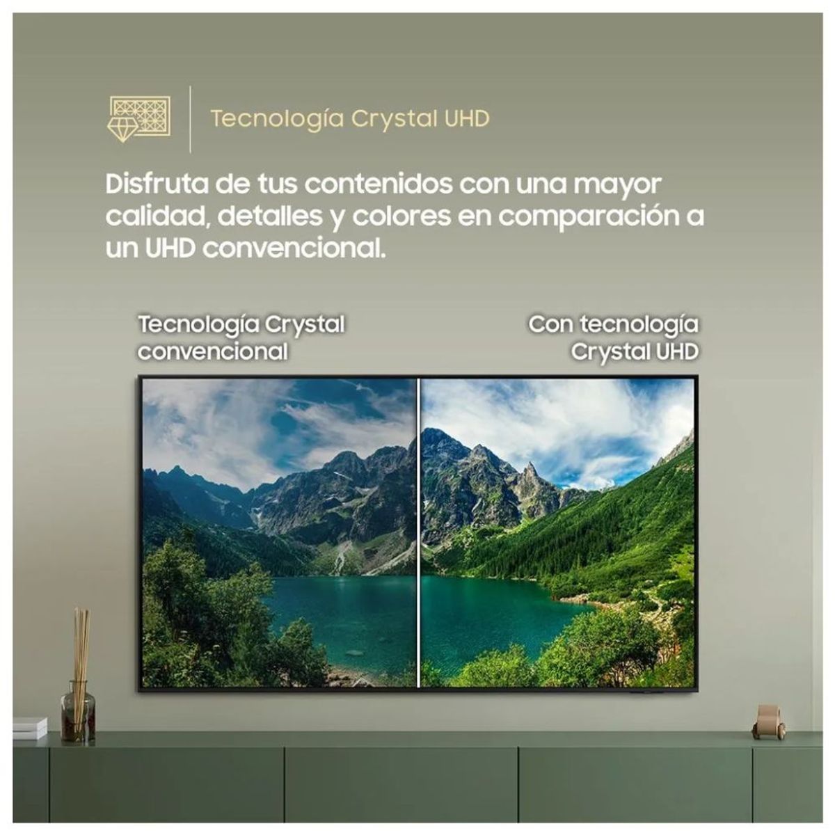 SAMSUNG - Televisor Samsung 50 Pulg Crystal 4K UHD UN50U8000FGXPE Smart TV Modelo Nuevo + Soundbar HW-B450F
