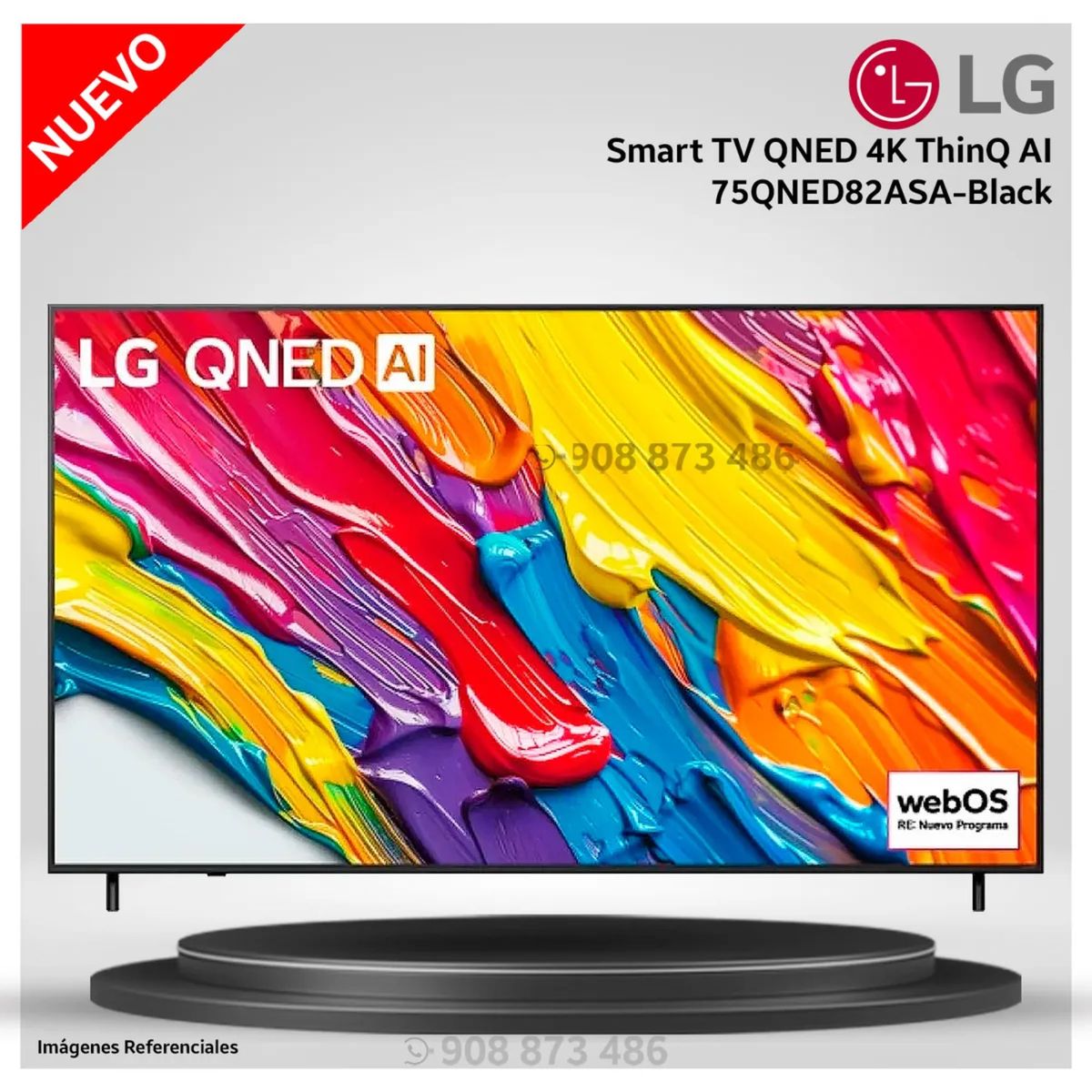Televisor LG 75´´ QNED 4k ThinQ AI 75QNED82ASA Smart TV - Modelo Nuevo, marca LG - Foto 2
