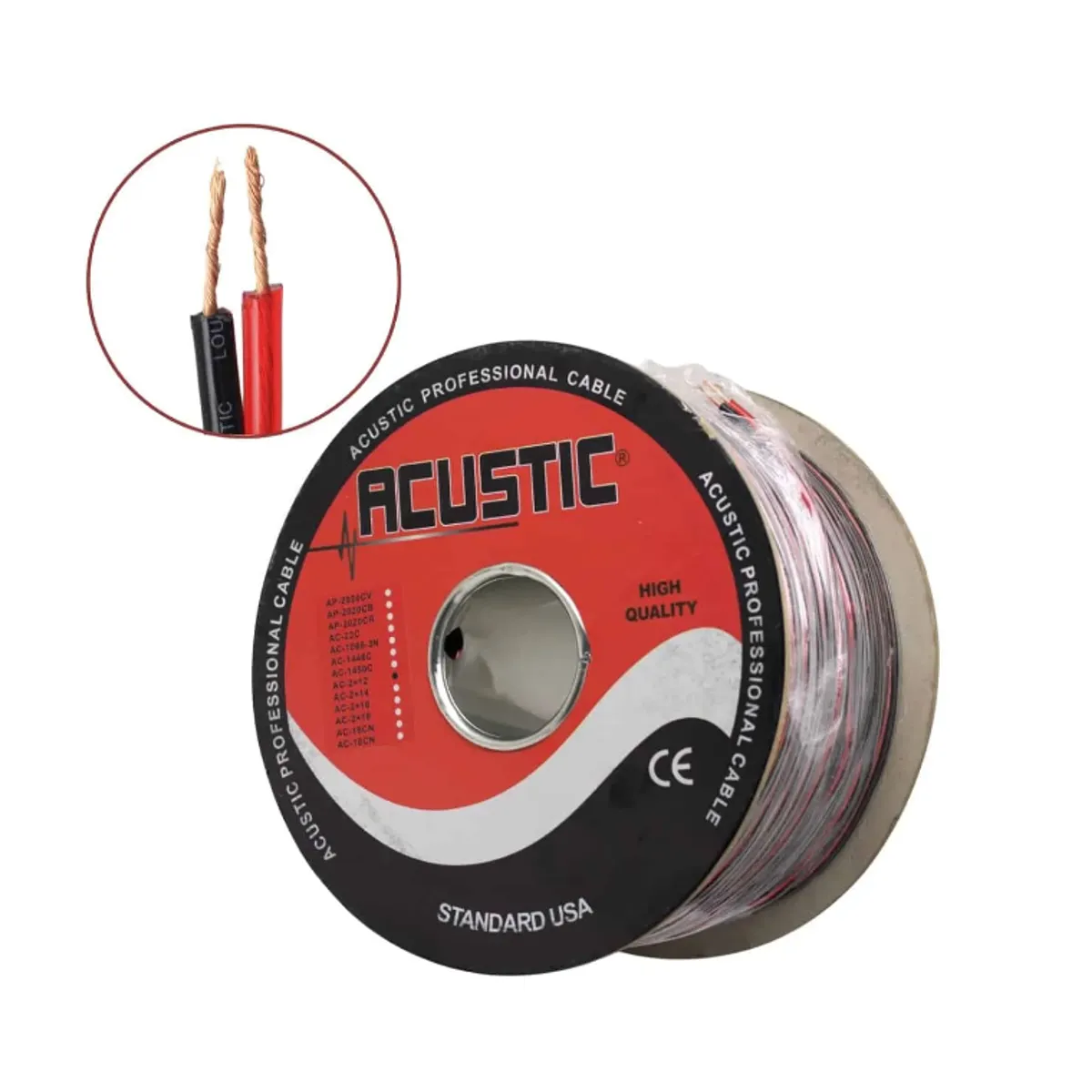 Cable Mellizo 12 PAudio Cristal 100Mt RojoNegro AC-2X12 ACUSTIC, marca GENERICO - Foto Principal