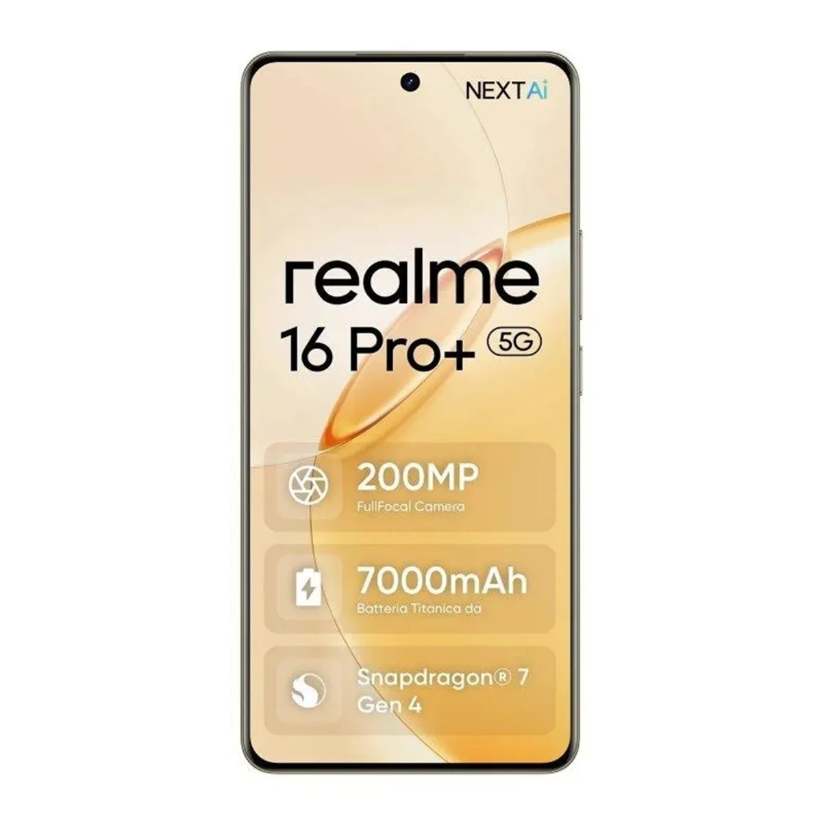 REALME - Realme 16 Pro Plus 5G 12Gb Ram 512Gb Rom - Color Dorado + Mica Hidrogel - Registrado