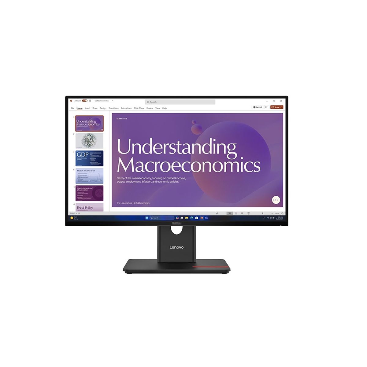 LENOVO - Monitor Lenovo ThinkVision T24D-40 23.8 Pulg 1920x1080 WLED IPS HDMI DP RJ-45 Raven Black
